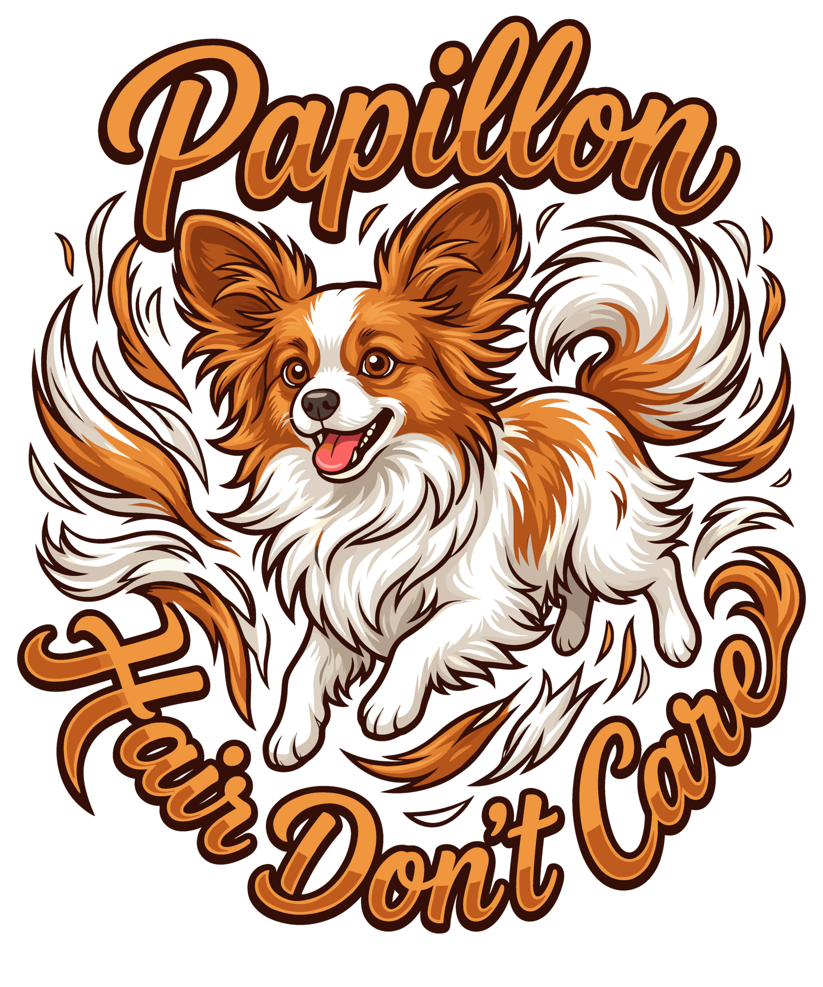 Papillon Hair Don't Care cannabis clothing tee from THCFACTOR.com made in Wisconsin