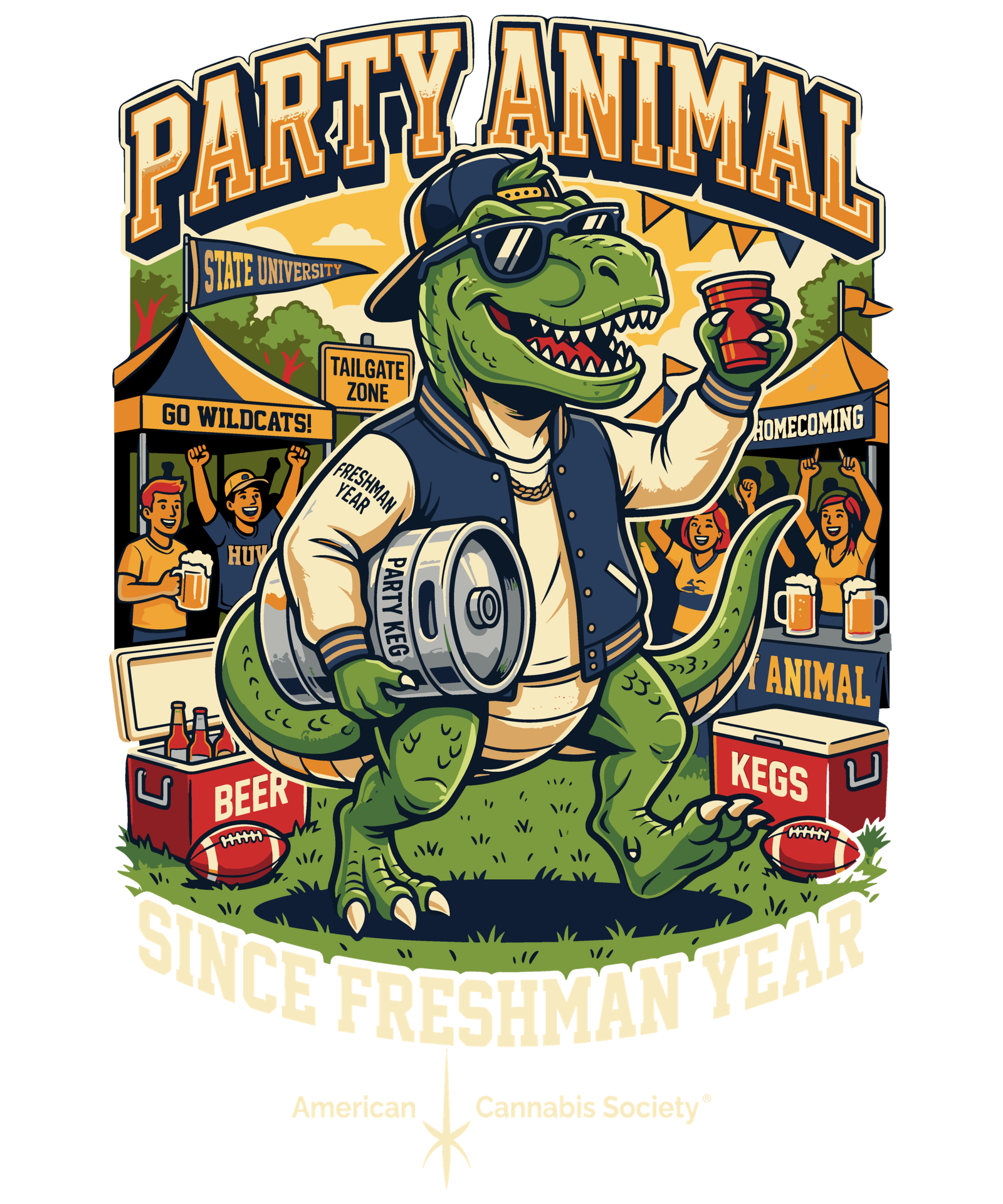 Party Animal Since Freshman Year THCA Wisconsin cannabis apparel from THCFACTOR.com